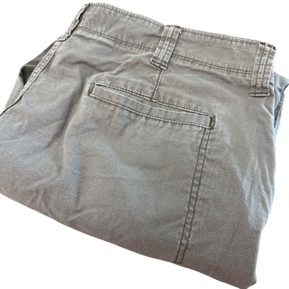 Wrangler Authentics Men Gray Ripstop Cargo Pants 38x30 10ZM7ABOD Stretch Utility
